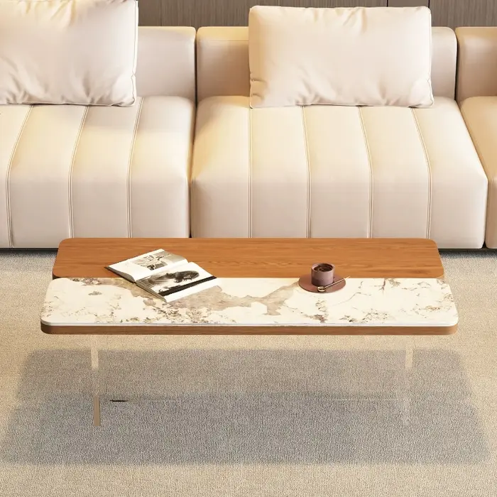 Table d'appoint moderne en acrylique pour salon