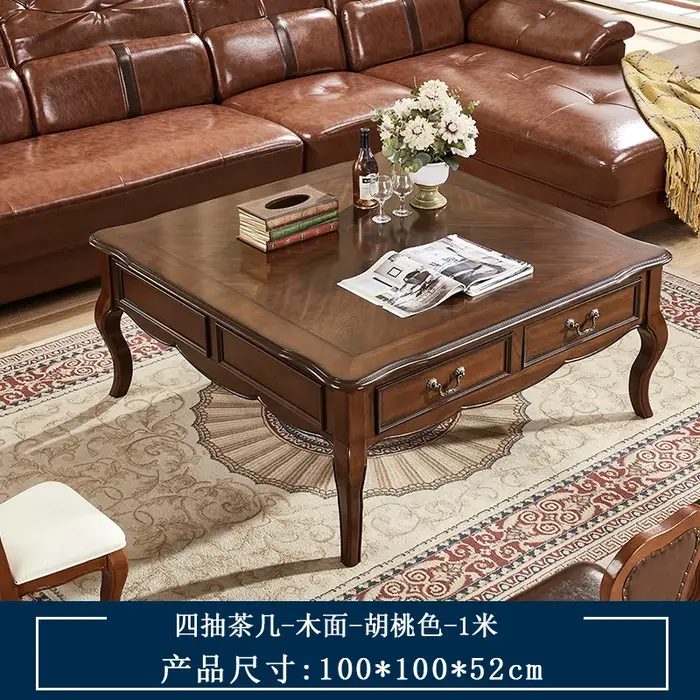 Table Basse classique tendance Vintage luxe Premium avec rangement Table Basse Design Table à tiroir