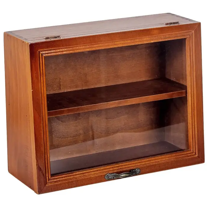 Vitrine en bois avec porte en acrylique