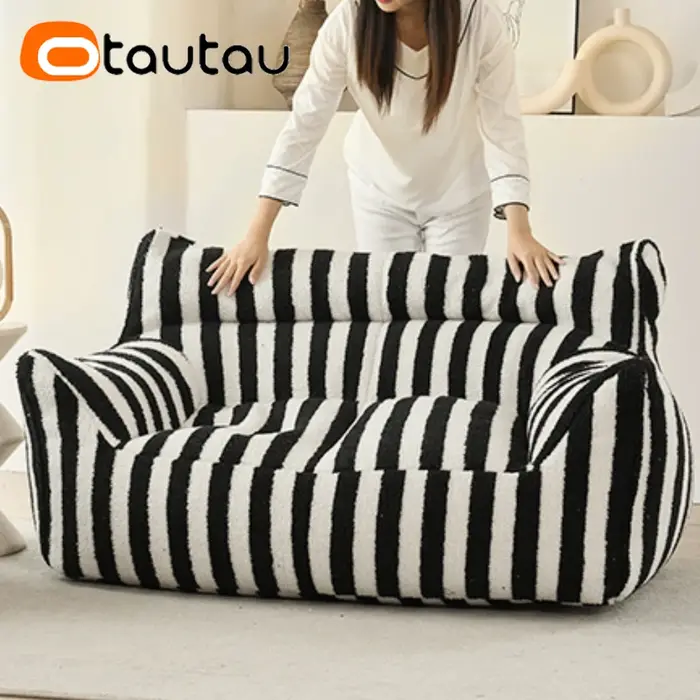 Juste de pouf 2 places sans remplissage