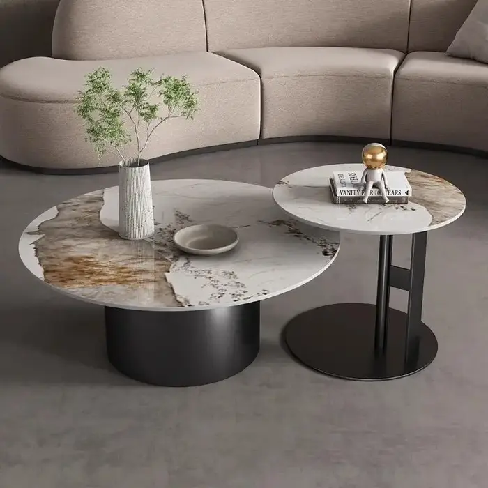 Table basse Design Glam, Vintage, Premium, esthétique, élégante, Table d'appoint Simple, peu encombrante, meubles de salon Pliante