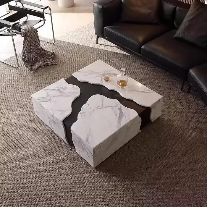 Table basse de luxe moderne livres chambre design Simple