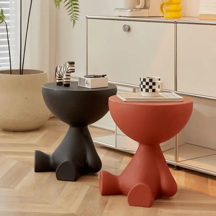 Table d'appoint crème, Table basse plate créative