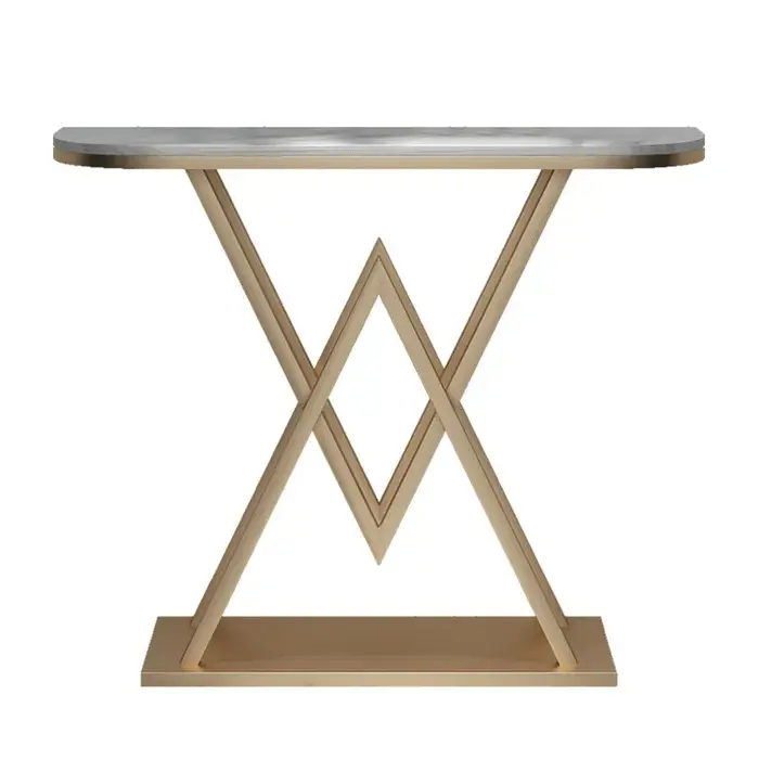 Table console multifonctionnelle gain de place, style simple et luxueux, table d'entrée élégante, me