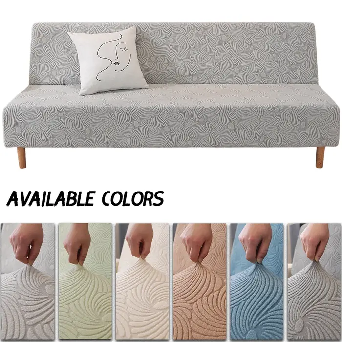 Housses de canapé-lit Jacquard de haute qualité sans accoudoirs pour salon