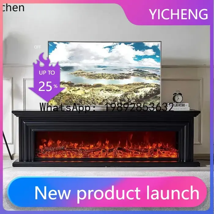 Meuble TV pour cheminée, noyau de cheminée électronique simulé, meuble décoratif américain pour la m