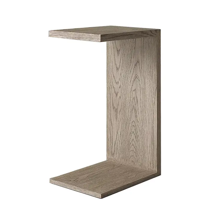Table basse d'angle de canapé de salon, Table d'appoint mobile, Table de bras de canapé en bois