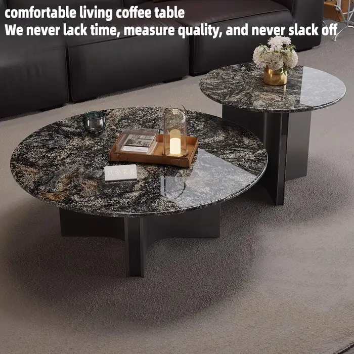 Table basse ronde en marbre