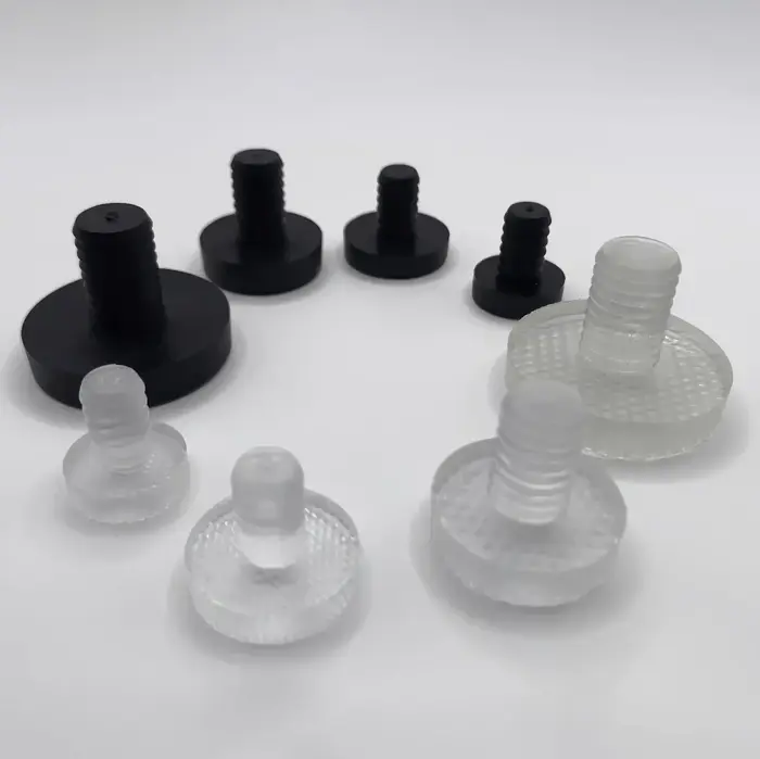 10 ou 5 pièces dessus en verre Table meubles intégré pare-chocs en caoutchouc pinces meubles trou bo