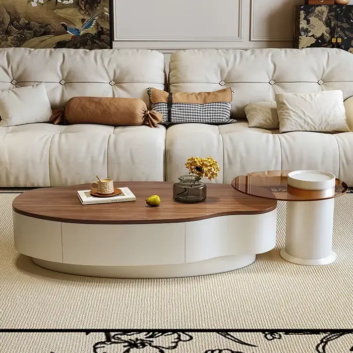Table Basse minimaliste moderne européenne classique ovale