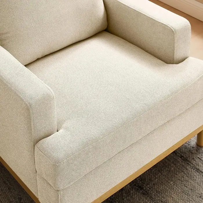 Chaise d'appoint surdimensionnée pour salon, fauteuil de lecture rembourré moderne pour chambre à co