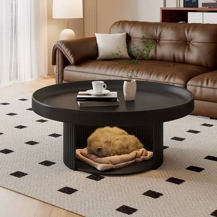 Table basse multifonction transparente
