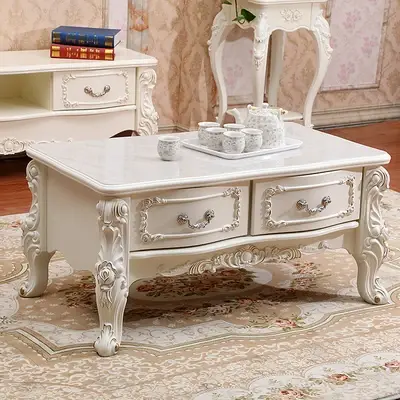 Table Basse européenne De luxe Design Glam Table Basse classique à la mode Table moderne nordique Ba