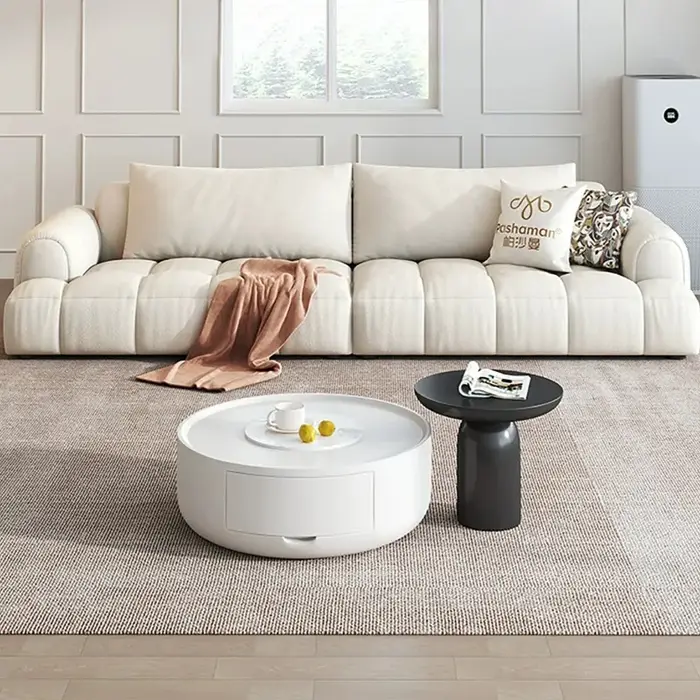 Canapé d'angle convertible pour hôtel, canapé relaxant confortable, poufs et meubles d'appoint pour salon