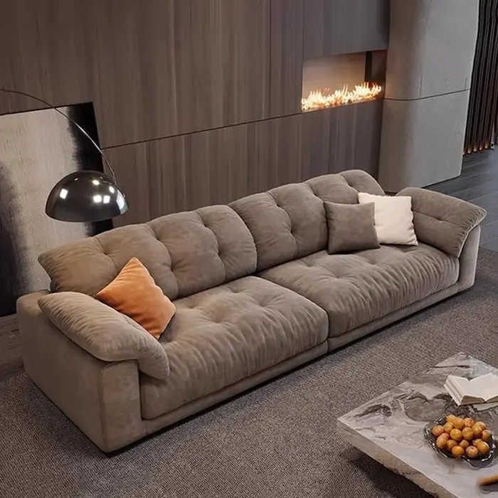 Canapé sectionnel moderne de luxe avec accoudoirs plus longs