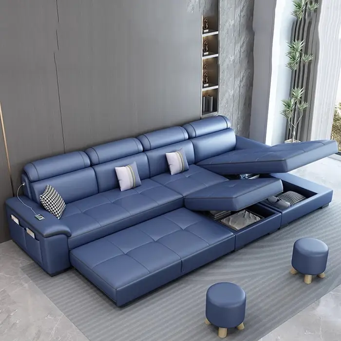 Canapé Double Design en cuir véritable