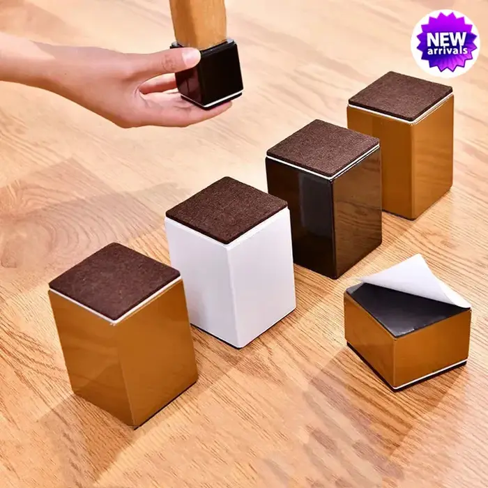4 pièces/ensemble pieds de meubles coussinets carrés/ronds Table basse pieds Base canapé jambes reha