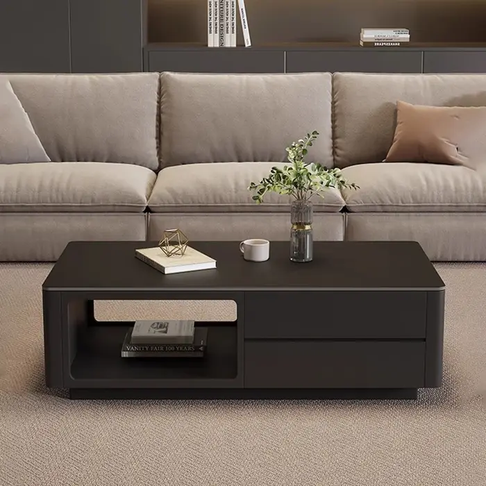 Style nordique avec rangement Table basse Rectangle Design minimaliste Cool