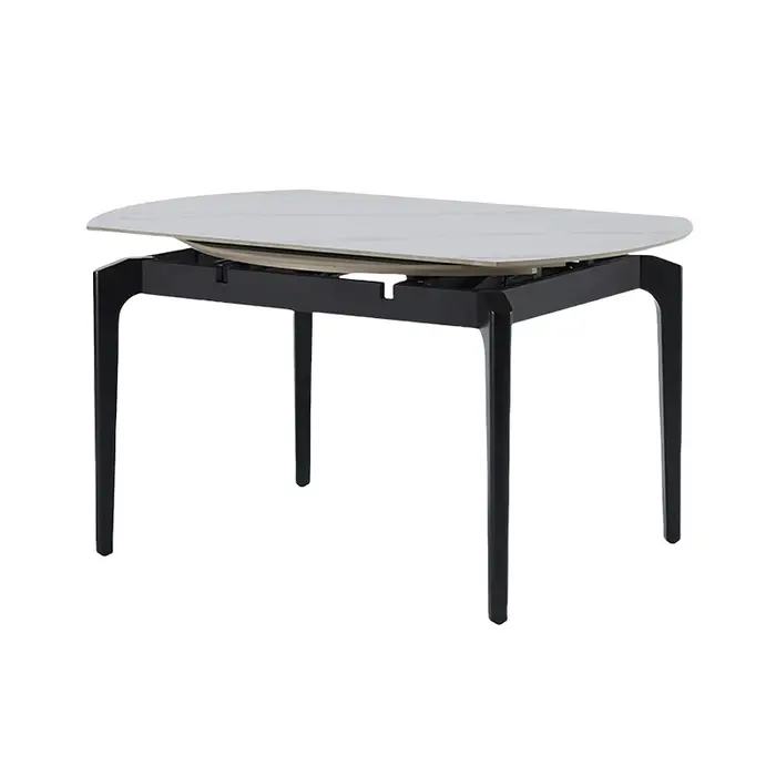 Table à manger moderne de luxe, ronde et rectangulaire en bois, imperméable, ensemble de Design rela