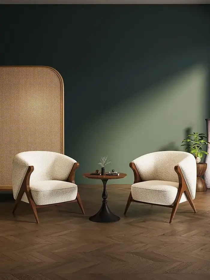 Meubles nordiques inclinables simples, chaise de canapé, rétro, hôtel, chez l'habitant, café, salon,