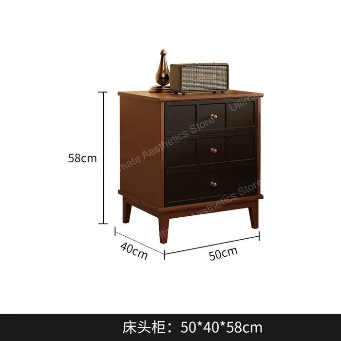 Table de chevet de grande capacité, luxe et raffinement, table de nuit pratique et minimaliste, meub