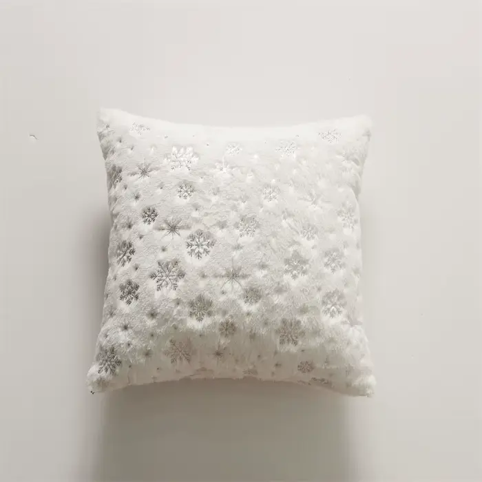 Juste de coussin en peluche de Noël pour canapé, taies d'oreiller nordiques, décoration de salon, dé