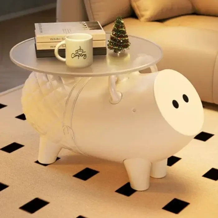 Table d'appoint ronde en verre pour salon