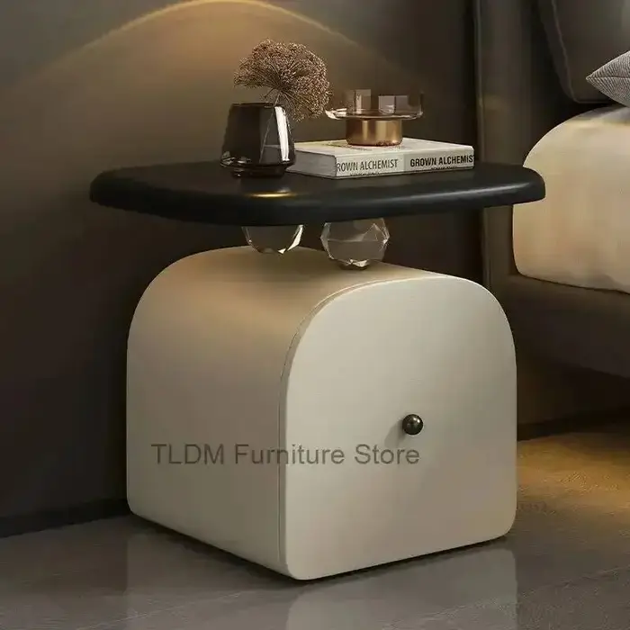 Table de chevet en bois massif, design suspendu, luxe léger, sensation haut de gamme, pour chambre à