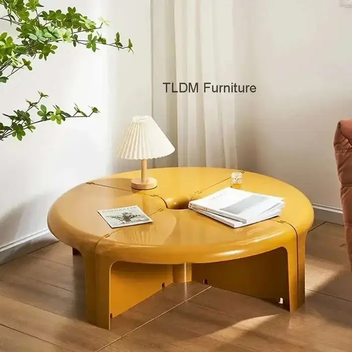 Table d'appoint ronde de couleur nordique