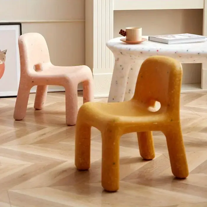 Chaise en plastique de Style nordique avec dossier, chaise élégante pour chambre à coucher, salon, d