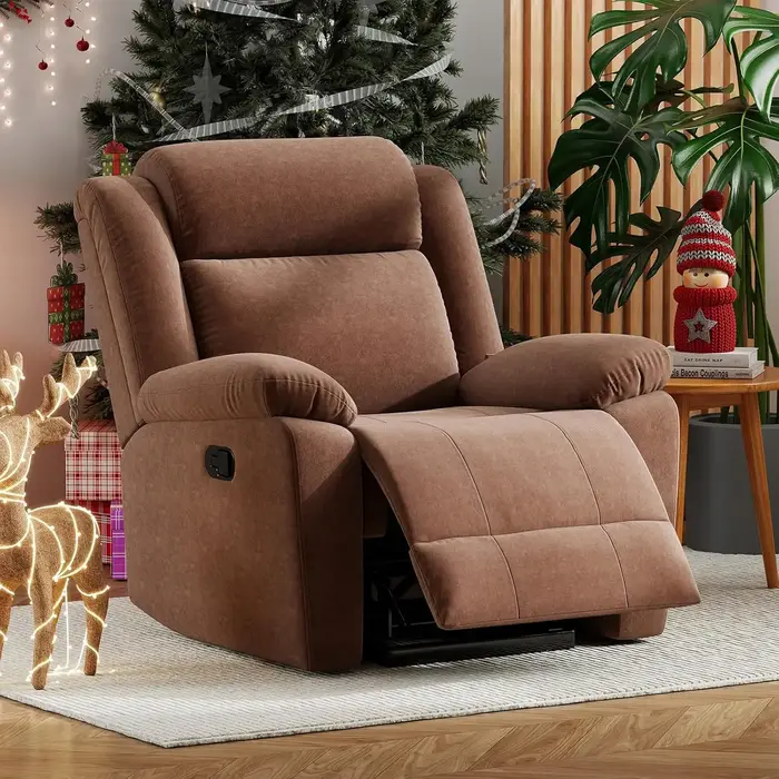 Fauteuil inclinable à bascule pour adultes, fauteuil inclinable à bascule manuel rembourré, canapé s