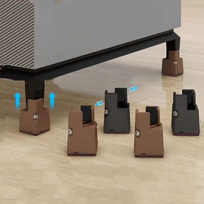 4 pièces pieds de chaise réglables Riser 5/10cm bureau robuste canapé bas ascenseur en métal canapé 