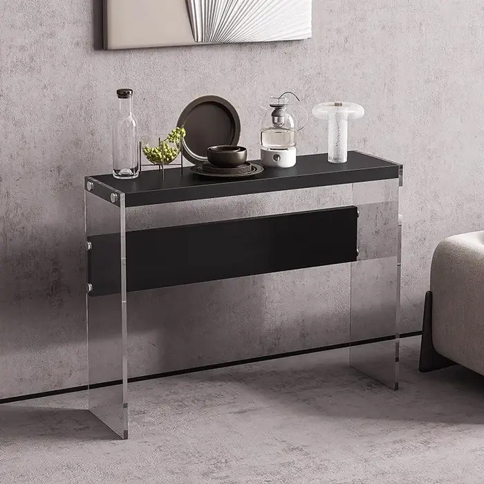 Table Console minimaliste moderne rectangulaire en acrylique, fine et rustique, pour porche, entrée,
