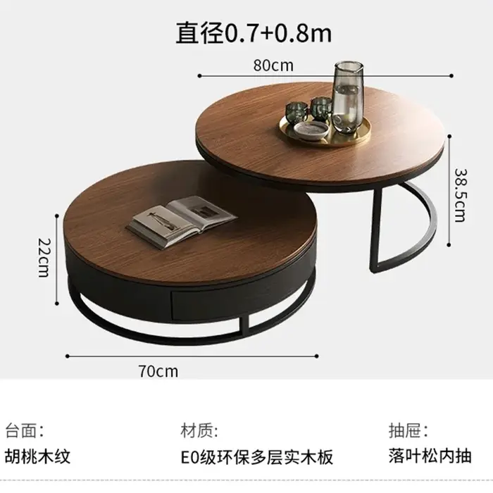 Table basse de divertissement unique, simple, haut de gamme, moderne, de luxe, pour salon, style nor