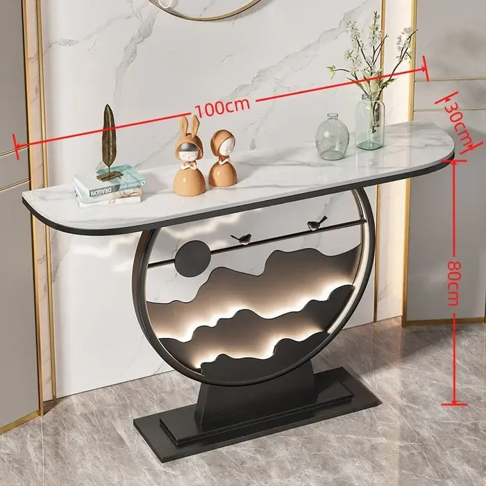Glamour luxe Table d'angle luxe élégant moderne Unique entrées Table délicate Simple Tavolo Salotto 