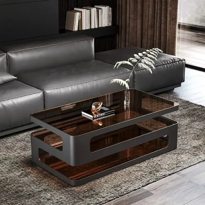 Table basse esthétique italienne cadre minimaliste ornement Unique