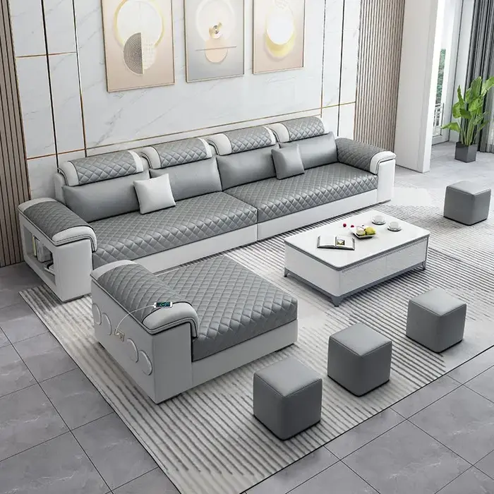 Salon rangement canapé adultes multifonctionnel appartement bras