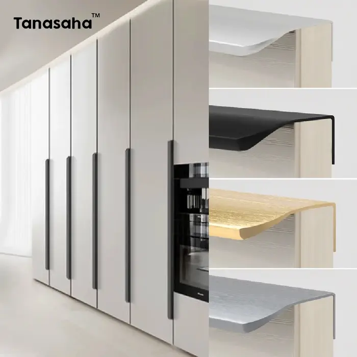 Poignées d'armoire cachées noires