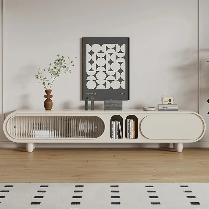Meuble TV de Rangement Esthétique Glamour