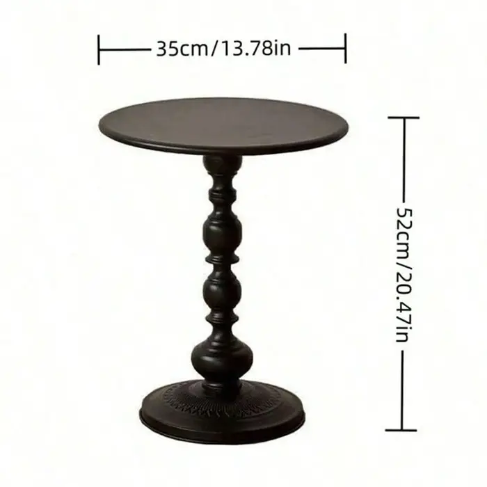 Table basse nordique Vintage, Table d'appoint de salon, ferronnerie, petit bureau rond, chambre à co