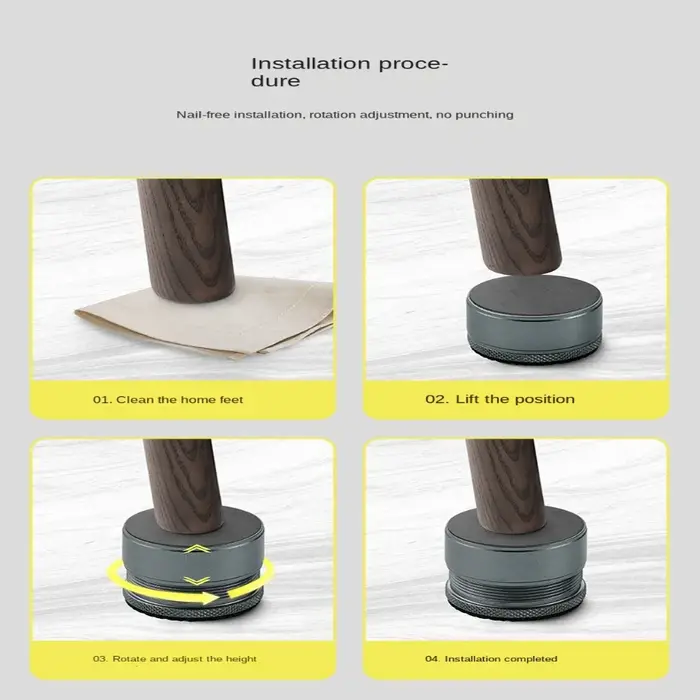 Rehausseurs de pieds de table en métal
