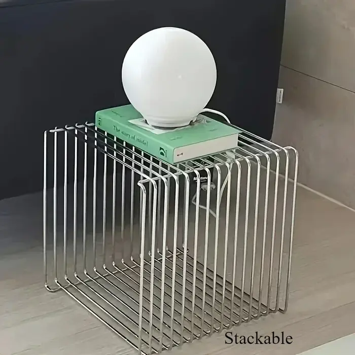 Table d'appoint brillante pour salon, mini table basse rectangulaire multifonctionnelle, Mesa Centro