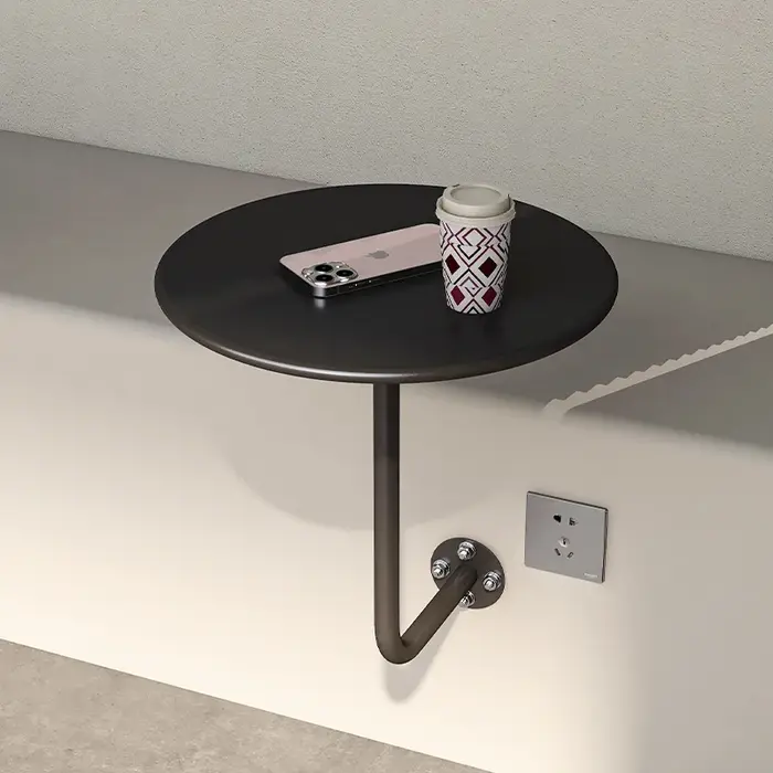 Table ronde murale de Style industriel pour café, Table d'appoint suspendue, peu encombrante, Design