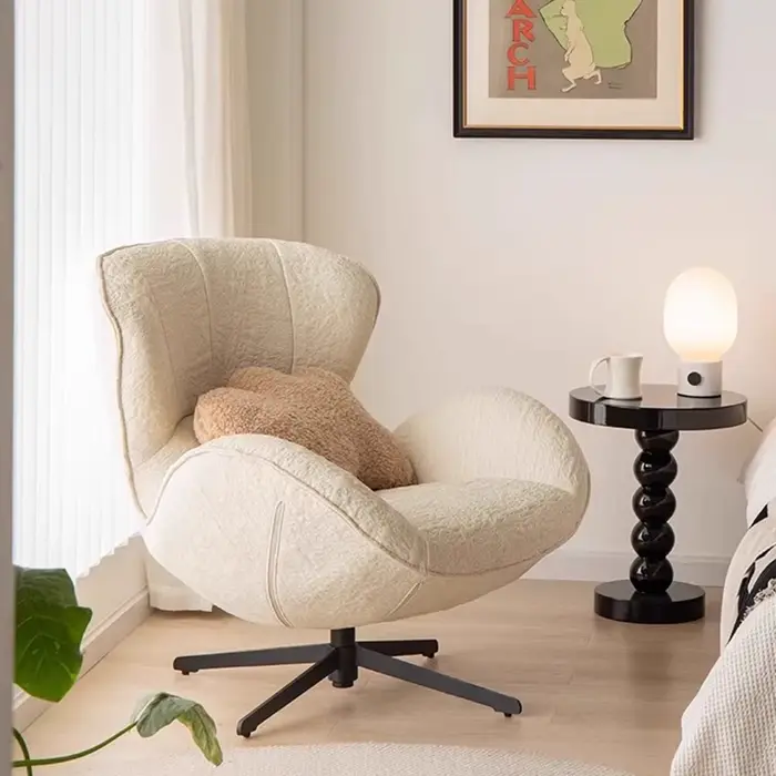 Chaise ergonomique de luxe moderne appui-tête Design minimaliste Salon lecture confortable Fauteuil