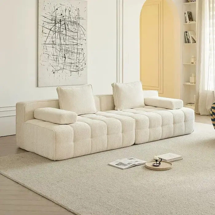 Canapé de salon moderne de luxe, design minimaliste, confortable, style nordique, Beautifylife, vint