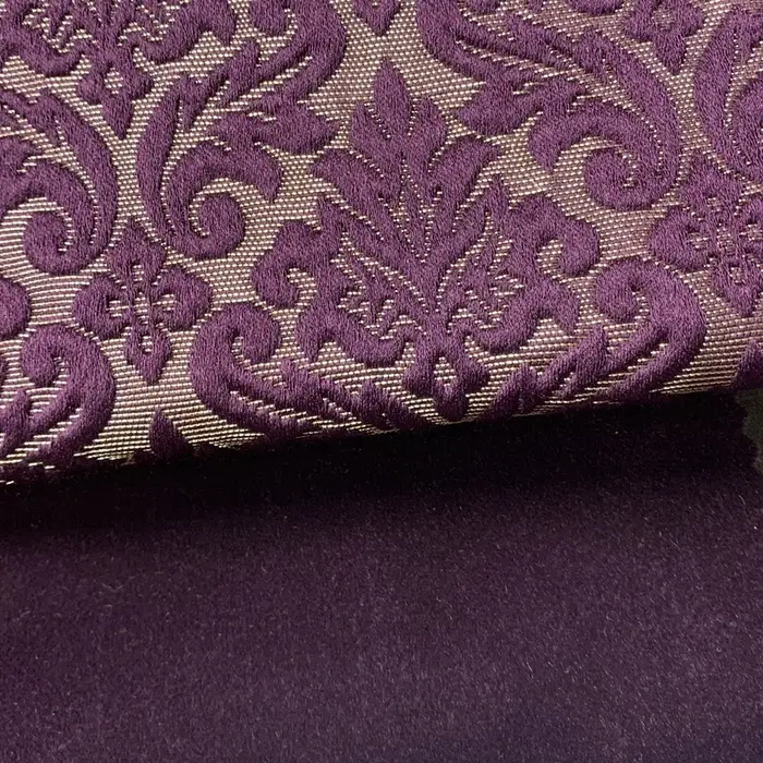 Classique petit damassé violet bleu tissé rembourrage canapé fauteuil meubles intérieur tissu concepteur tissus 140 cm 1 mètre paquet