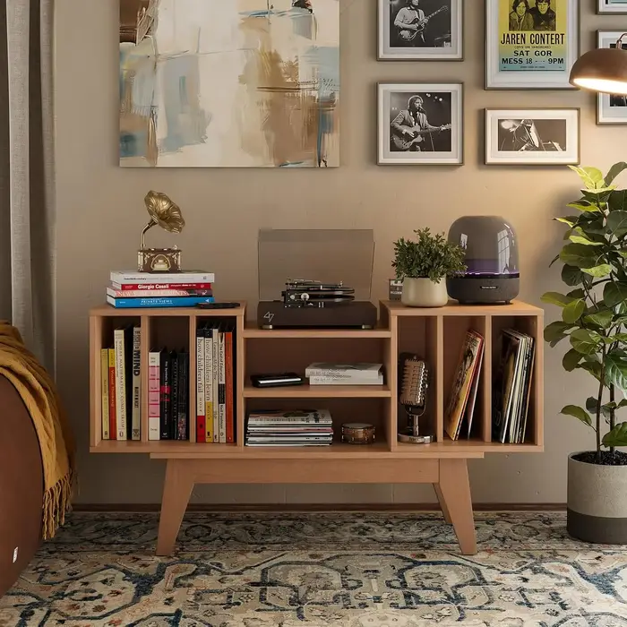 Support pour disques vinyles, grande table pour tourne-disques pouvant contenir jusqu'à 450 albums, 