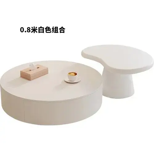 Tables basses rondes design nordique, table d'appoint simple, esthétique moderne, Stoliki Kawowe, me