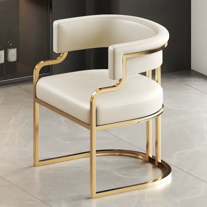 Chaise de salle à manger nordique simple, chaise de loisirs de luxe, chaise de maquillage pour chamb