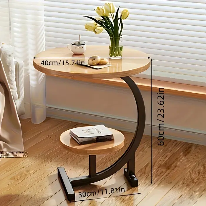 Table d'appoint ronde à plusieurs niveaux moderne